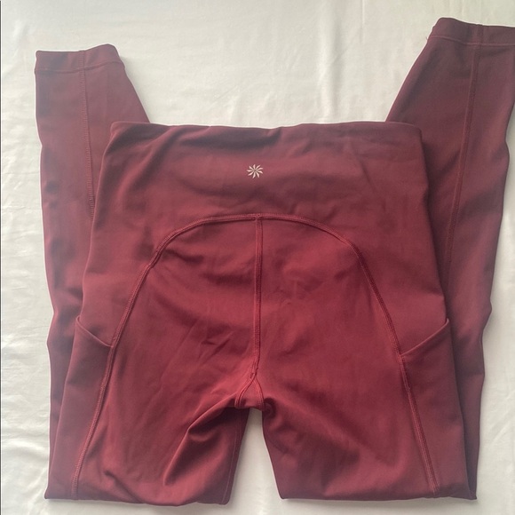 Athleta  burgundy High-Waisted Leggings with Seamless Design - Picture 5 of 7